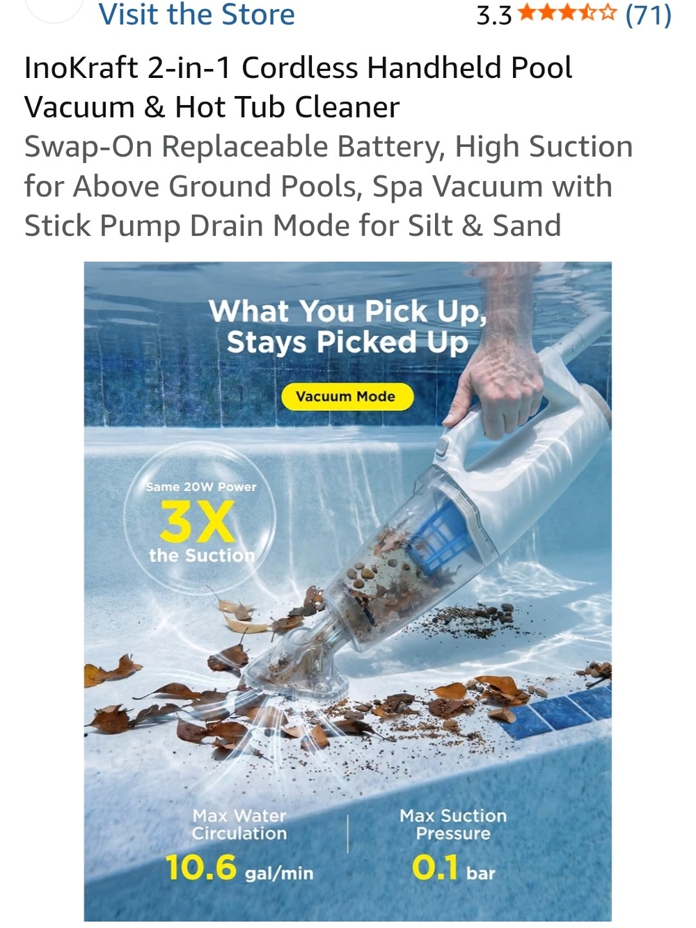 Cordless White Handheld Stick Vacuum Cleaner - Lightweight Multipurpose - Picture 4 of 6